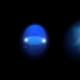 Three shapes of quark-gluon plasma droplets.